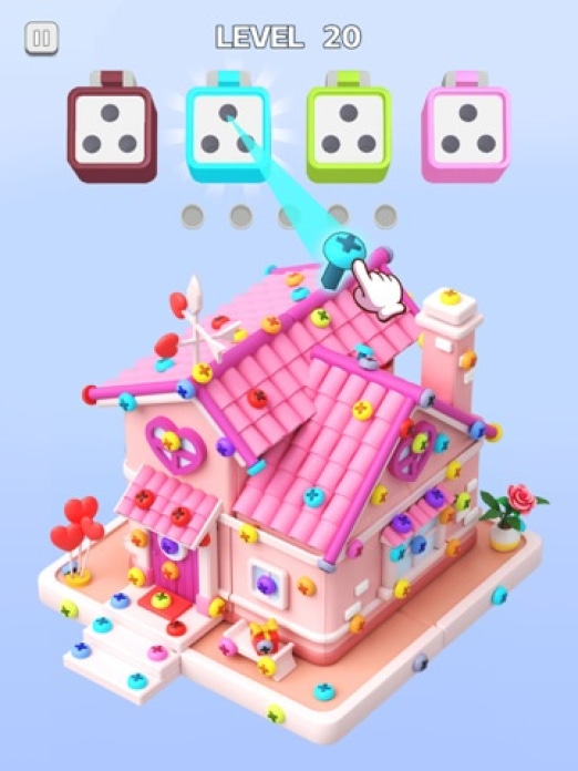 Screw Sort 3D: Schrauben Spiel Tablet-Screenshot