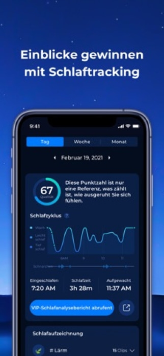 ShutEye - Schlaftracker Smartphone-Screenshot