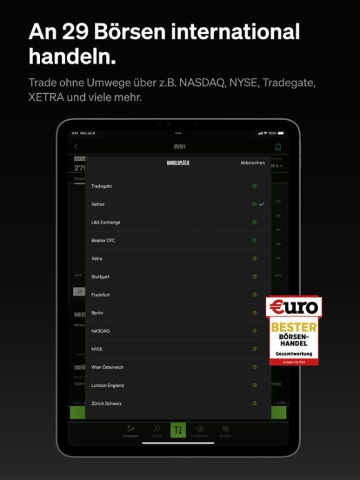 SMARTBROKER+ Aktien & ETF Tablet-Screenshot2