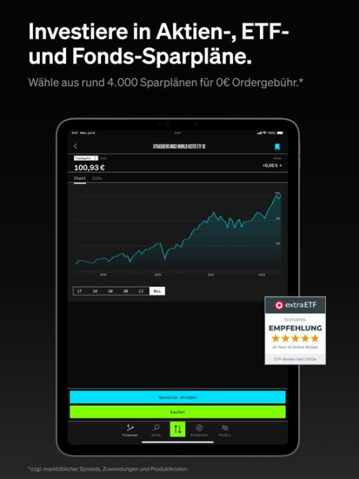 SMARTBROKER+ Aktien & ETF Tablet-Screenshot3