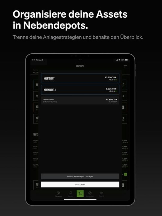 SMARTBROKER+ Aktien & ETF Tablet-Screenshot5