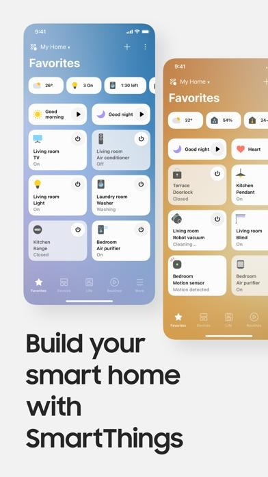SmartThings Smartphone-Screenshot