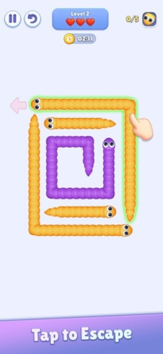 Snake Escape - Tap Away Smartphone-Screenshot