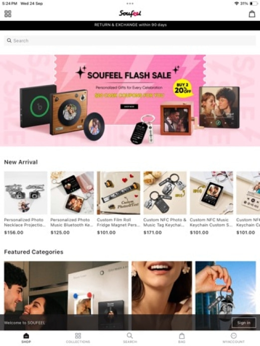 SOUFEEL - Personalized Gifts Tablet-Screenshot