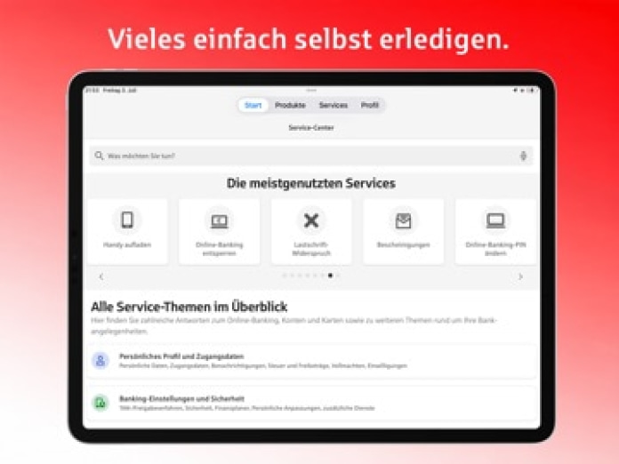 Sparkasse Ihre mobile Filiale Tablet-Screenshot10