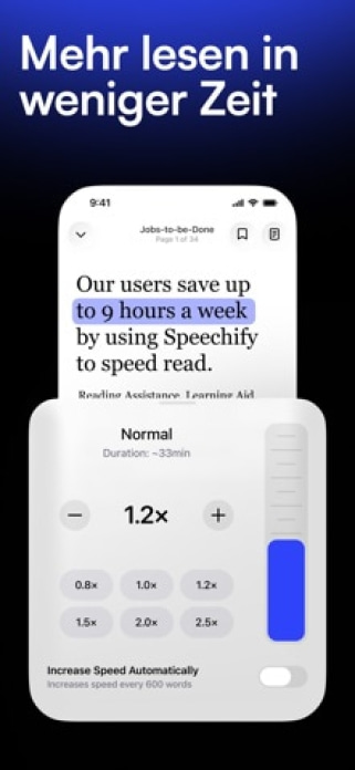 Speechify Texte Vorlesen Hören Smartphone-Screenshot4
