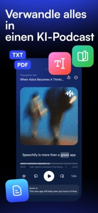 Speechify Texte Vorlesen Hören Smartphone-Screenshot5