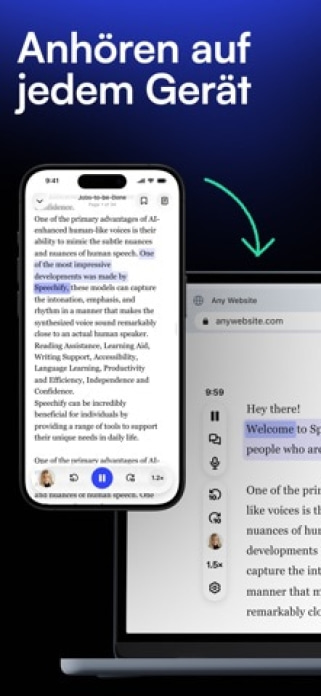 Speechify Texte Vorlesen H&ouml;ren Smartphone-Screenshot9