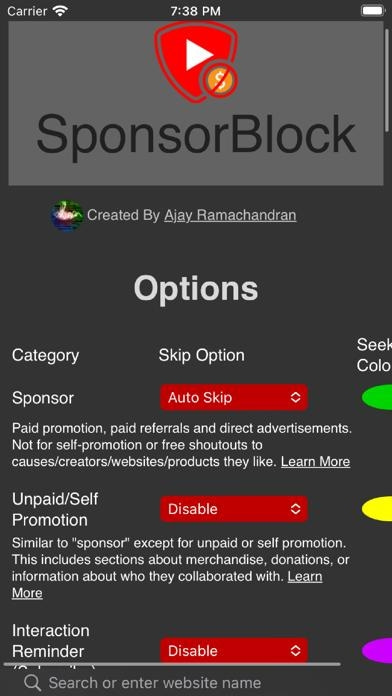 SponsorBlock für YouTube Smartphone-Screenshot2