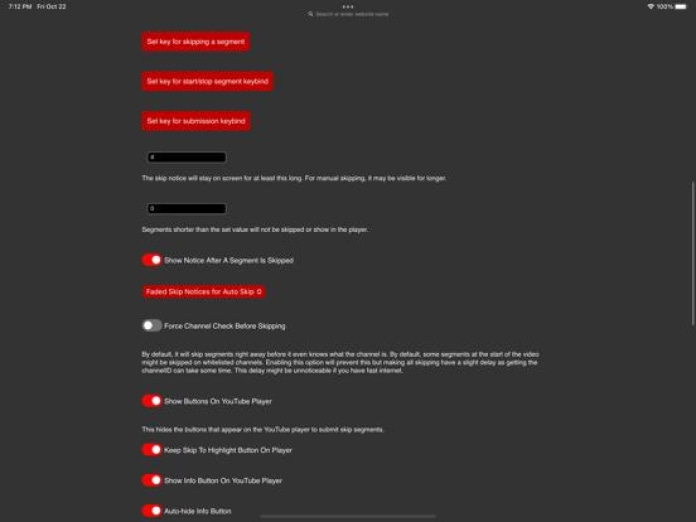 SponsorBlock für YouTube Tablet-Screenshot2