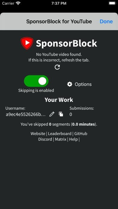 SponsorBlock für YouTube Smartphone-Screenshot