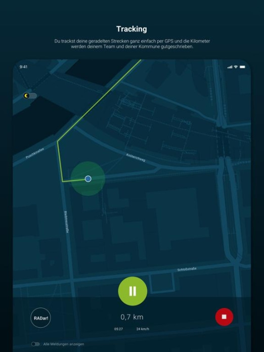 STADTRADELN Tablet-Screenshot