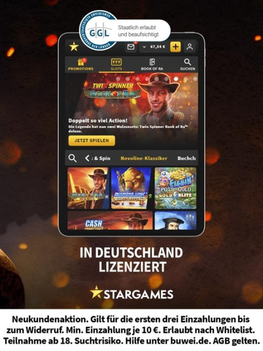 StarGames: Slots mit Echtgeld Tablet-Screenshot4