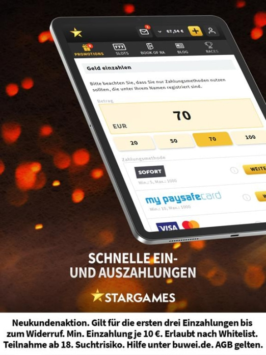 StarGames: Slots mit Echtgeld Tablet-Screenshot5
