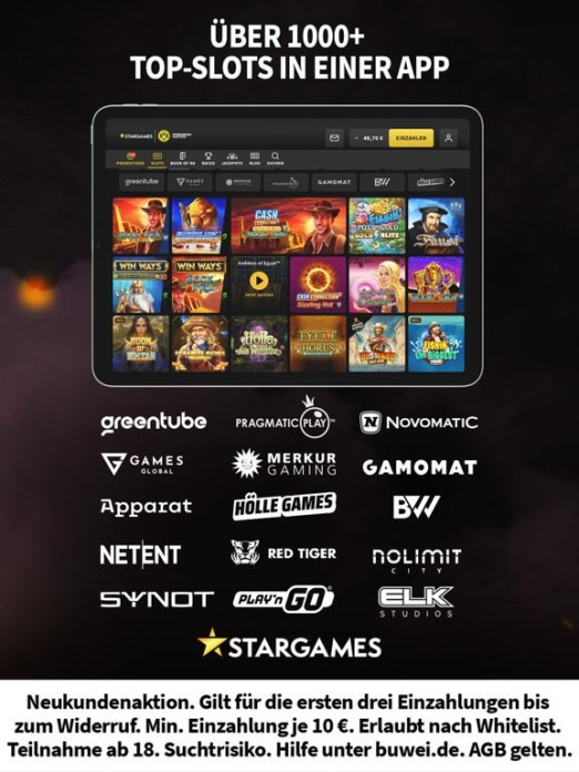 StarGames: Slots mit Echtgeld Tablet-Screenshot9