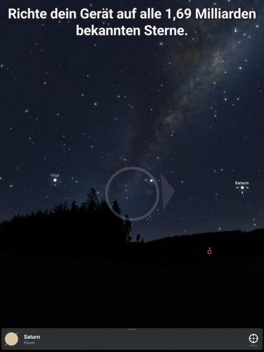 Stellarium Mobile:Sternenkarte Tablet-Screenshot2