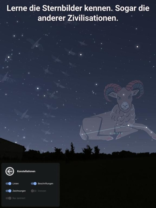 Stellarium Mobile:Sternenkarte Tablet-Screenshot3