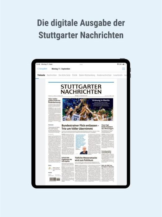Stuttgarter Nachrichten Tablet-Screenshot