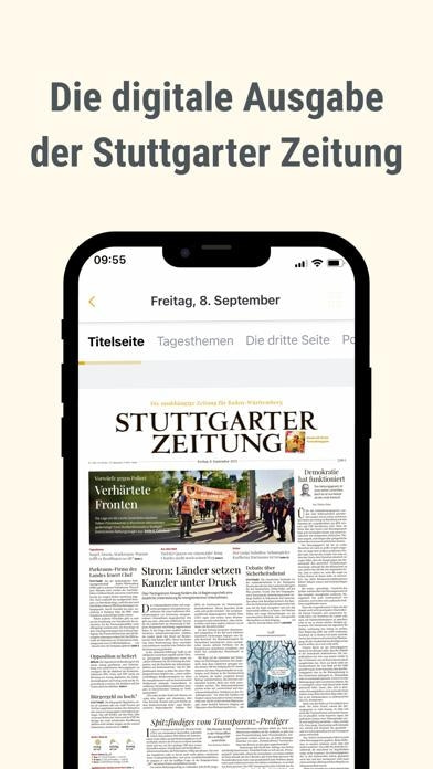 Stuttgarter Zeitung App Smartphone-Screenshot