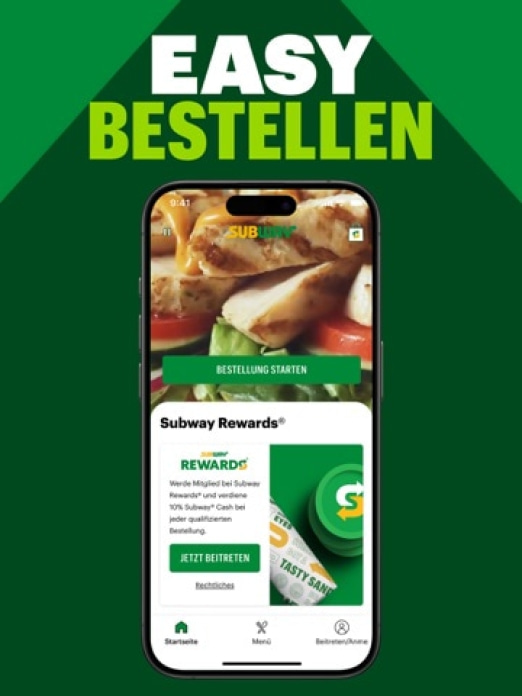 Subway Deutschland Tablet-Screenshot