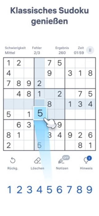 Sudoku.com - Zahlenspiel Smartphone-Screenshot2