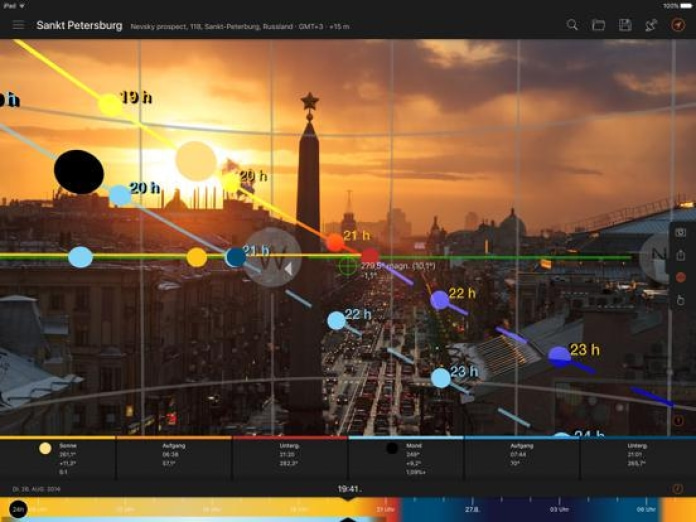 Sun Surveyor (Sonnenvermesser) Tablet-Screenshot