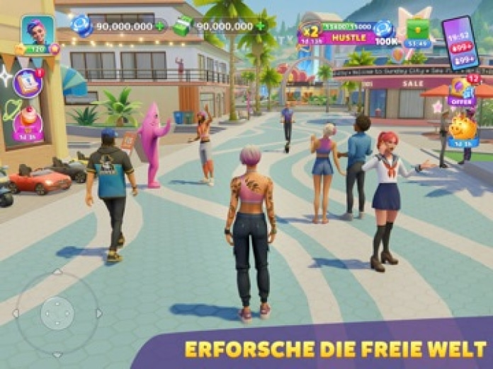 Sunday City: Rollenspiel Tablet-Screenshot