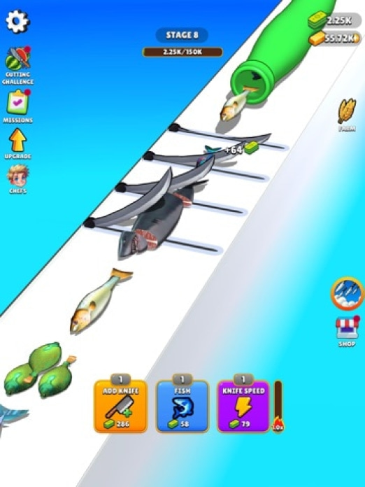 Super Slicer: Idle Game Tablet-Screenshot
