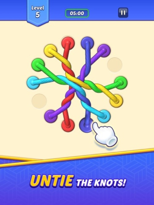 Tangled Rope: Solve Puzzles! Tablet-Screenshot