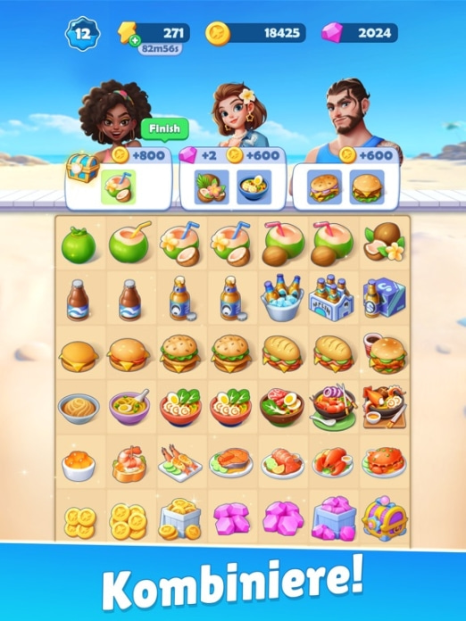 Tasty Travels: Merge Game Tablet-Screenshot