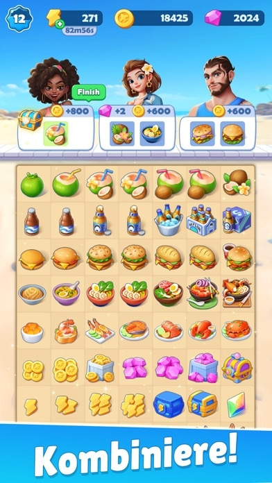 Tasty Travels: Merge Game Smartphone-Screenshot