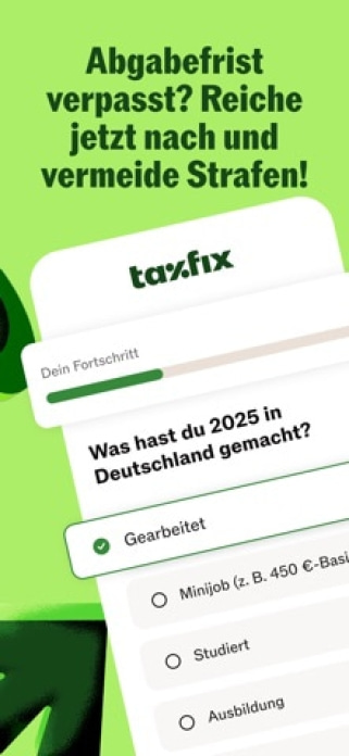 Taxfix: Online Steuererkl&auml;rung Smartphone-Screenshot