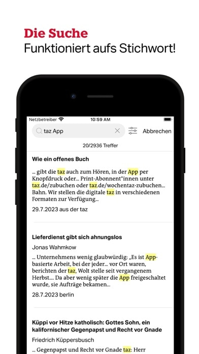 taz, die tageszeitung Smartphone-Screenshot10