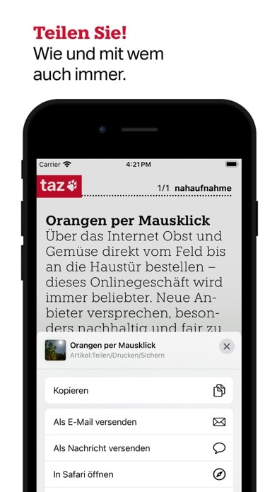 taz, die tageszeitung Smartphone-Screenshot6