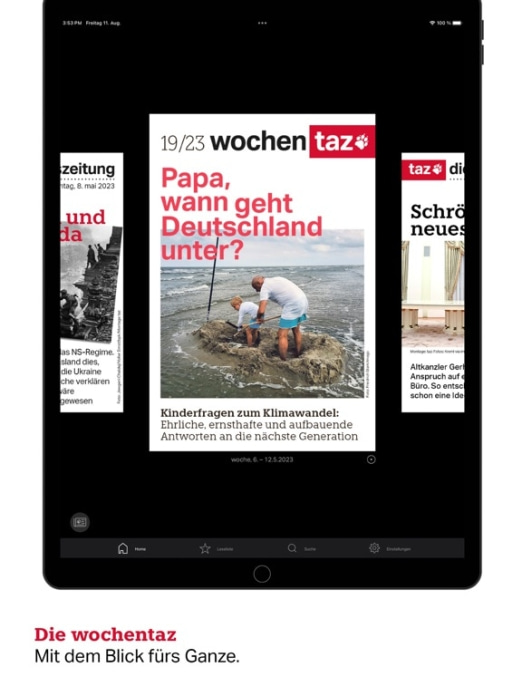 taz, die tageszeitung Tablet-Screenshot2