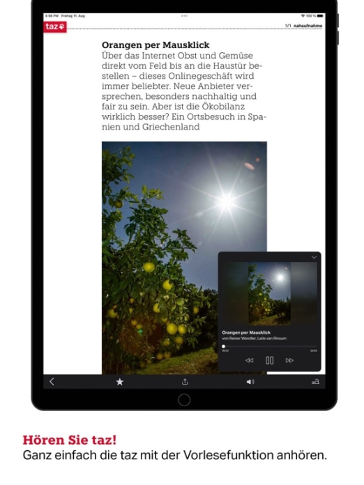 taz, die tageszeitung Tablet-Screenshot5
