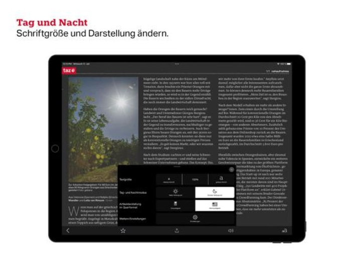 taz, die tageszeitung Tablet-Screenshot7