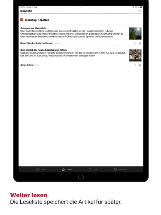 taz, die tageszeitung Tablet-Screenshot8