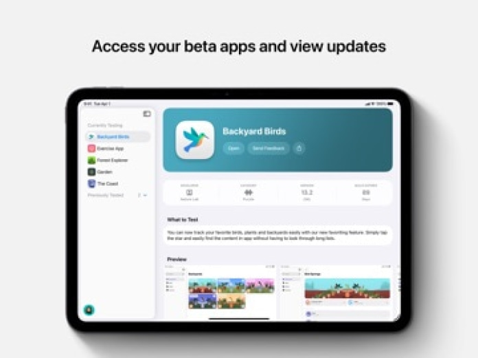 TestFlight Tablet-Screenshot