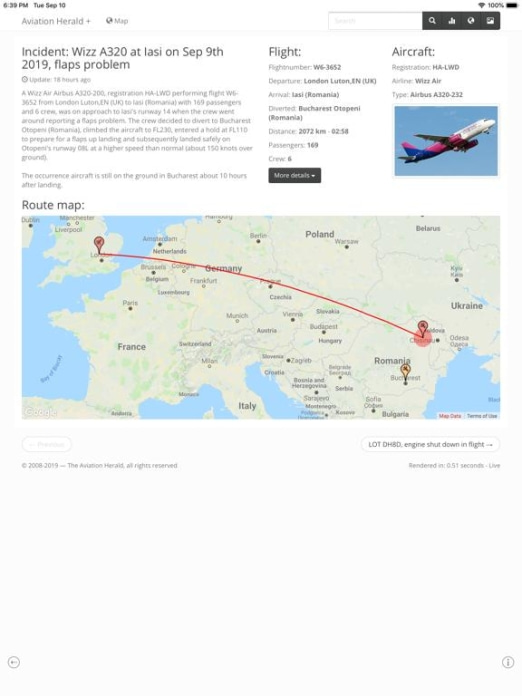 The Aviation Herald - Feed Tablet-Screenshot2