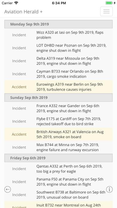 The Aviation Herald - Feed Smartphone-Screenshot