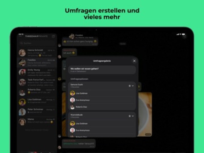 Threema. Der sichere Messenger Tablet-Screenshot6
