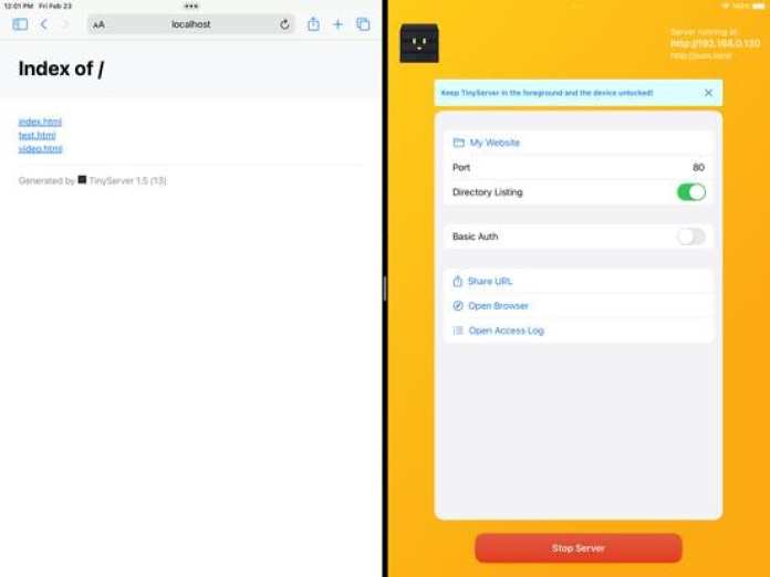 TinyServer Tablet-Screenshot2