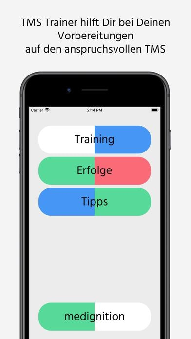 TMS Trainer Smartphone-Screenshot