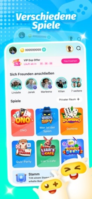 TopTop: Spiele & Chat Smartphone-Screenshot