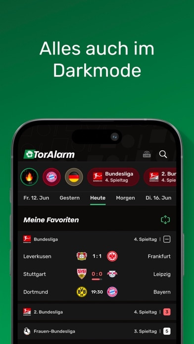 TorAlarm - Fu&szlig;ball Ergebnisse Smartphone-Screenshot10