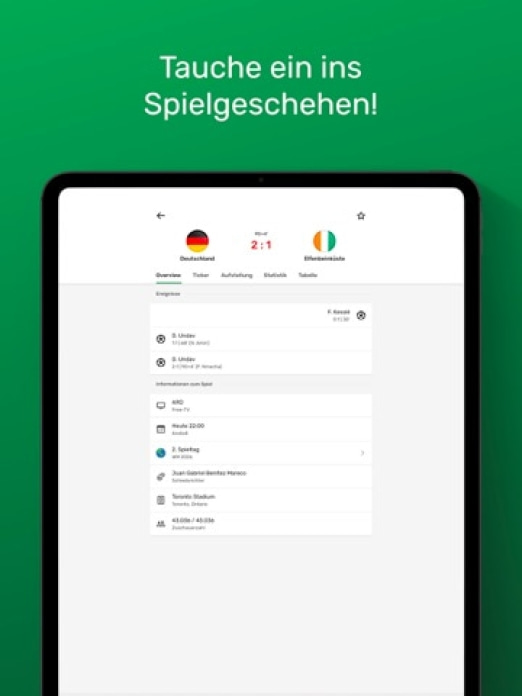 TorAlarm - Fußball Ergebnisse Tablet-Screenshot3