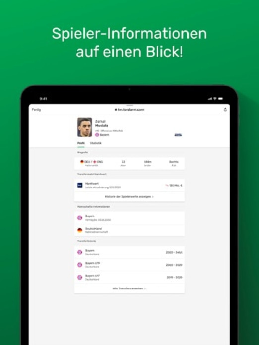 TorAlarm - Fußball Ergebnisse Tablet-Screenshot9