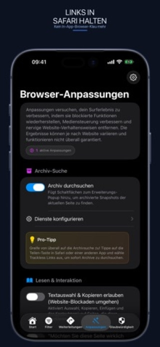 Trackless Links Pro: URL+ Smartphone-Screenshot3