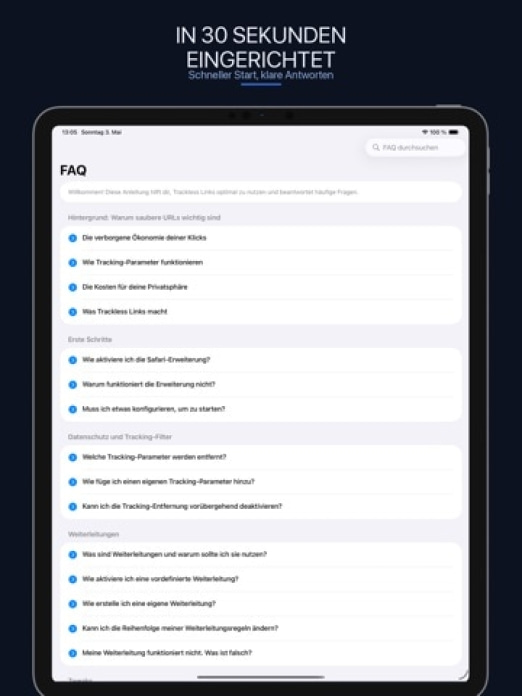 Trackless Links Pro: URL+ Tablet-Screenshot2
